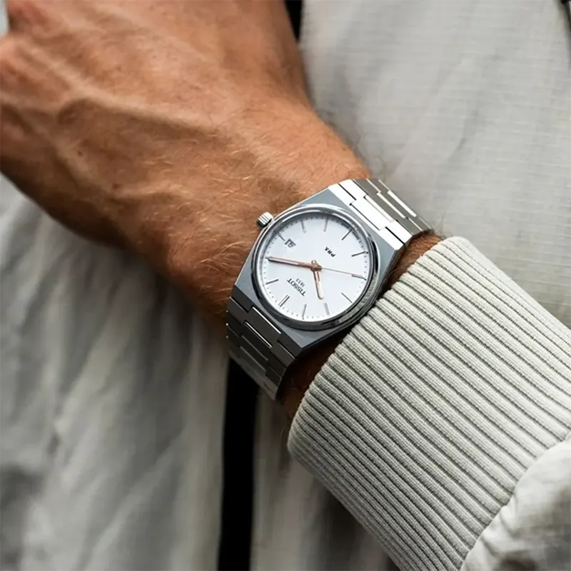 Tissot PRX Swiss Quartz Silver Dial Men's Watch- T137.410.11.031.00